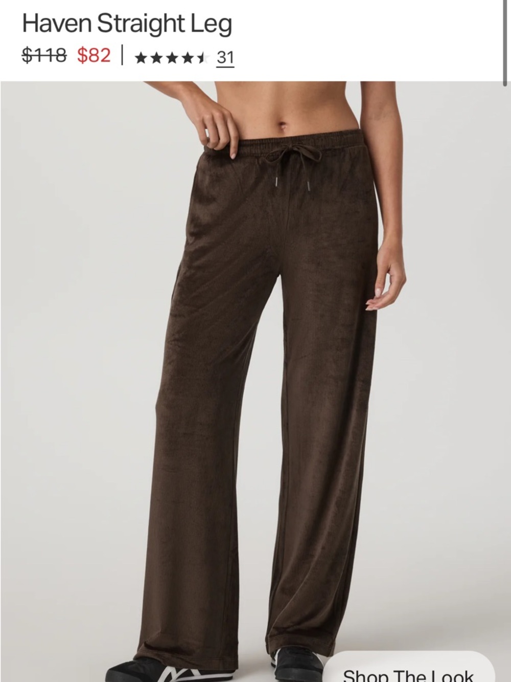 NEW Vuori Haven Straight Leg Women’s Pull on Pant Joggers Dark Java Size Large